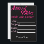 Personalisierte Hochzeitsberatungskarte Hinweiskarte<br><div class="desc">Individuelle Anpassung an Ihre eigenen stilvollen modernen Minimal Monogram Braut und Groom Wedding Card's.</div>