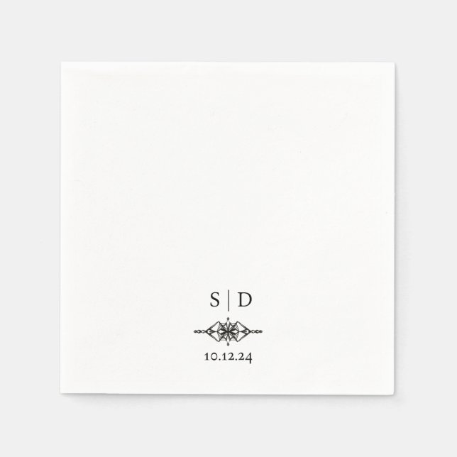 Personalisierte Hochzeitscoupons einzigartig Serviette (Vorderseite)