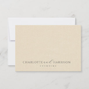 Personalisierte Hochzeitscreme-Imitate Mitteilungskarte