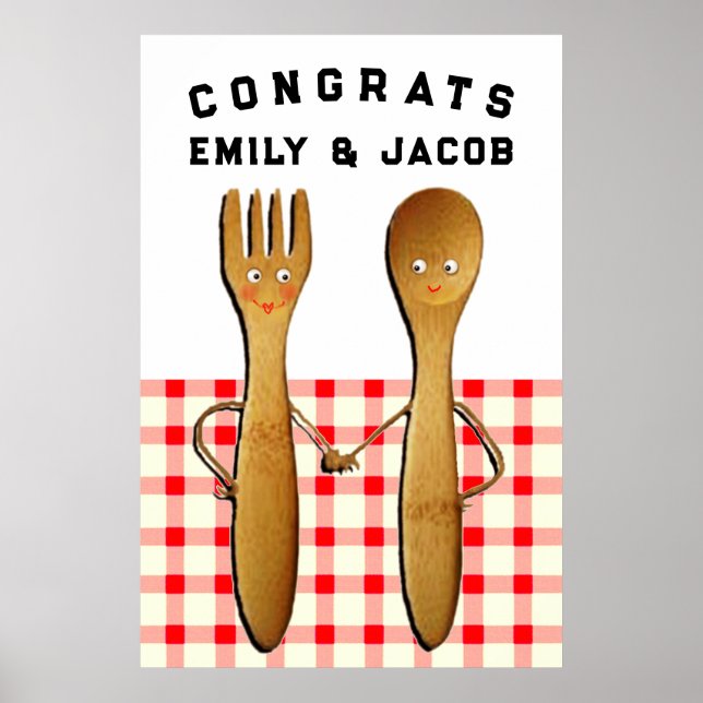 Personalisierte Hochzeitsdekoration Poster (Vorne)