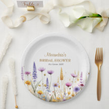 Personalisierte Hochzeitsdusche Wildblumen