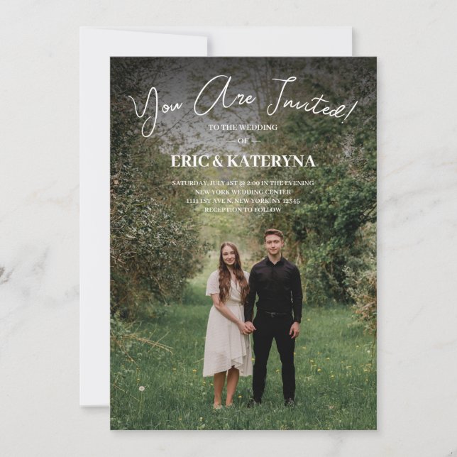 Personalisierte Hochzeitseinladung mit Foto Einladung (Vorderseite)