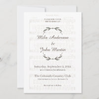 Personalisierte Hochzeitseinladung mit musikalisch