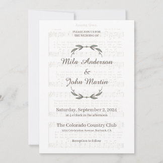 Personalisierte Hochzeitseinladung mit musikalisch Einladung