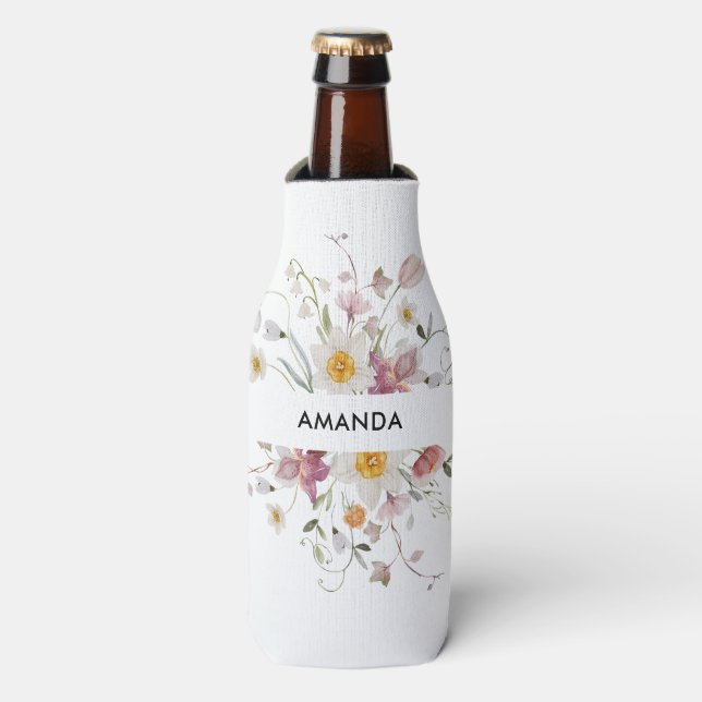Personalisierte Hochzeitsflasche Cooler Flaschenkühler (Flaschenvorderseite)