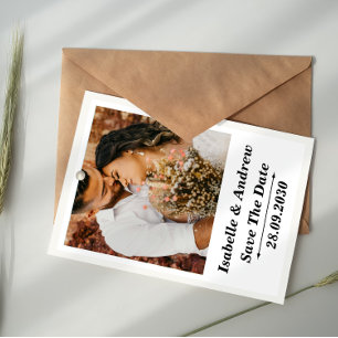 Personalisierte Hochzeitsfoto-Save-the-Date-Karte Einladung