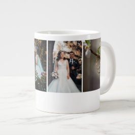 Personalisierte HochzeitsfotoCollage Jumbo-Tasse