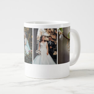 Personalisierte HochzeitsfotoCollage Jumbo-Tasse