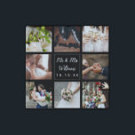 Personalisierte HochzeitsfotoCollage Steinmagnet<br><div class="desc">Personalisieren Sie mit Ihren acht Lieblings-Hochzeit-Fotos,  Namen und besonderen Datum,  um eine einzigartige Foto-Collage,  Erinnerung und Geschenk zu schaffen. Ein schöner Schatz! Sie können den Hintergrund an Ihre Lieblingsfarbe anpassen. Entwickelt von Thisisnotme©</div>