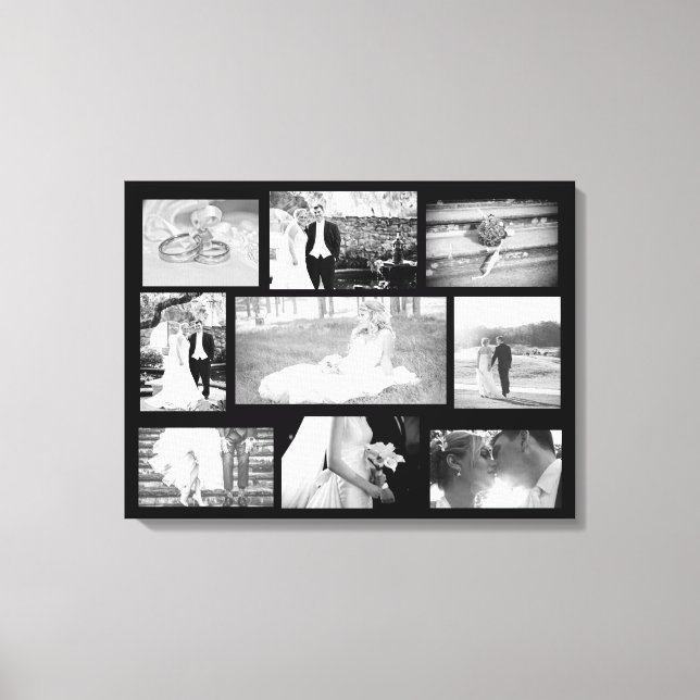 Personalisierte Hochzeitsfotografie Leinwanddruck (Vorderseite)