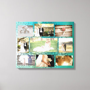 Personalisierte Hochzeitsfotografie Leinwanddruck