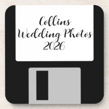 Personalisierte Hochzeitsfotos Diskette Untersetze