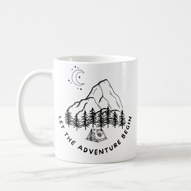Personalisierte Hochzeitsgeschenke Camping Tasse,  Kaffeetasse (Links)