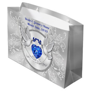 Personalisierte Hochzeitsgeschenktaschen, groß, in Große Geschenktüte