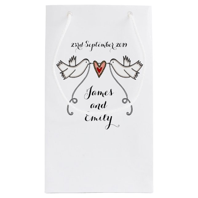 Personalisierte Hochzeitsgeschenktüten Kleine Geschenktüte (Rückseite)