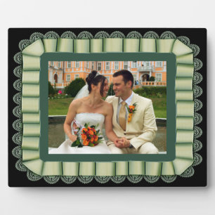 Personalisierte Hochzeitshilfsrahmen für das Foto Fotoplatte