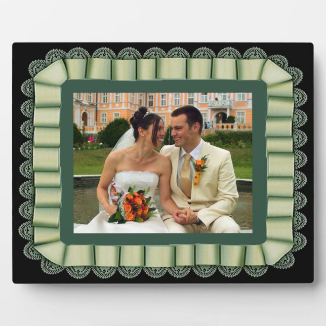 Personalisierte Hochzeitshilfsrahmen für das Foto Fotoplatte (Vorderseite)