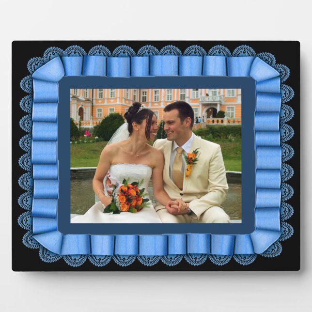 Personalisierte Hochzeitshilfsrahmen für das Foto Fotoplatte (Vorderseite)