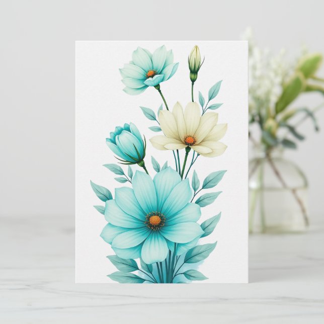 Personalisierte Hochzeitskarte Einladung (Stehend Vorderseite)