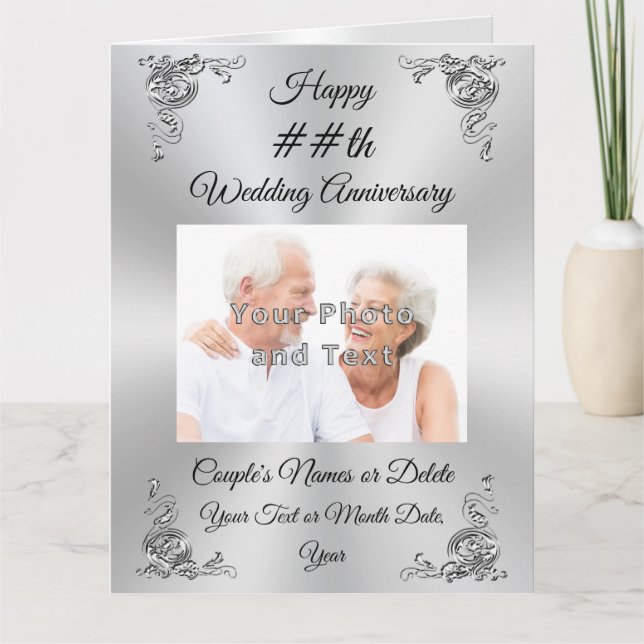 Personalisierte Hochzeitskarte für das FOTO Karte (Vorderseite)