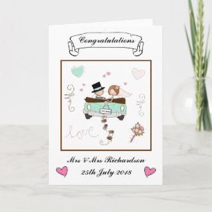 Personalisierte Hochzeitskarte Karte
