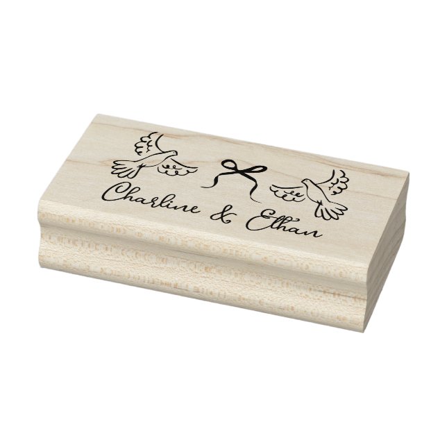 Personalisierte Hochzeitskautschuk-Briefmarke mit  Gummistempel (Stempel)