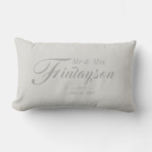 Personalisierte Hochzeitskissen Grau