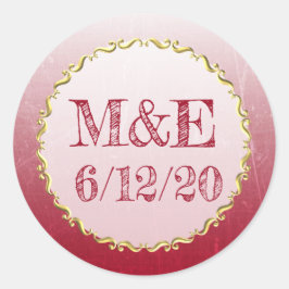Personalisierte Hochzeitskleber Runder Aufkleber