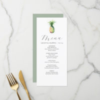 Personalisierte Hochzeitsmenükarten Tropische Anan