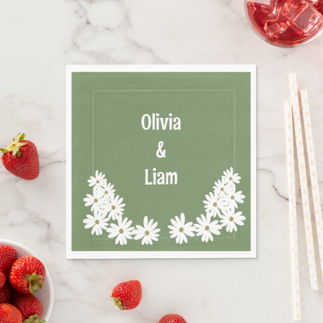 Personalisierte Hochzeitsnapkins Serviette (Beispiel)