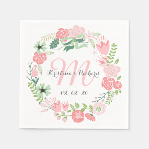 Personalisierte Hochzeitspapier-Servietten mit flo Serviette