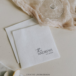 Personalisierte Hochzeitsservietten mit modernem C Serviette