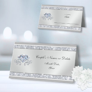 Personalisierte, Hochzeitssitzkarten, Diamant Platzkarte