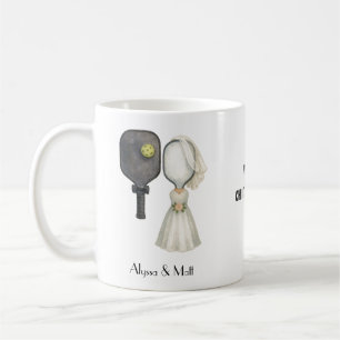 Personalisierte Hochzeitsstimmung für Pickleball-L Kaffeetasse