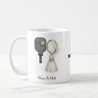Personalisierte Hochzeitsstimmung für Pickleball-L Kaffeetasse