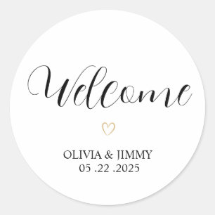 Personalisierte Hochzeitsticker Hochzeitsempfang Runder Aufkleber