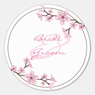 Personalisierte Hochzeitsticker Runder Aufkleber