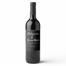 Personalisierte Hochzeitswein-Flasche mit Custom B
