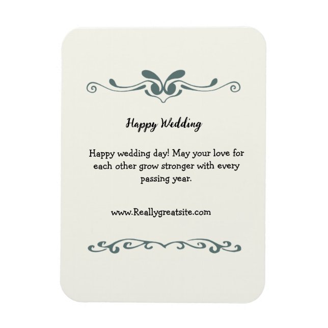 personalisierte Hochzeitswelcom Magnet (Vertikal)