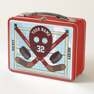 Personalisierte Hockey Classics On-Ice Metal Lunch Metall Brotdose