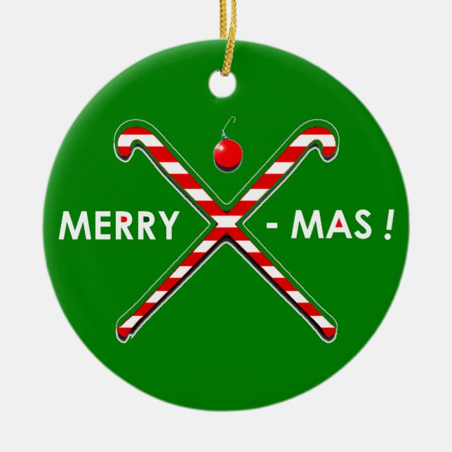 Personalisierte Hockey-Geschenke Keramik Ornament (Vorne)
