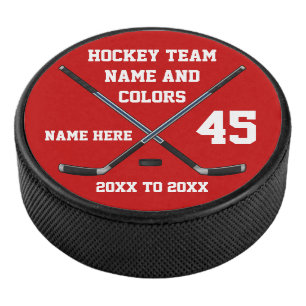 Personalisierte Hockey-Kobolde Ihr 4 Text, Ihre Eishockey Puck