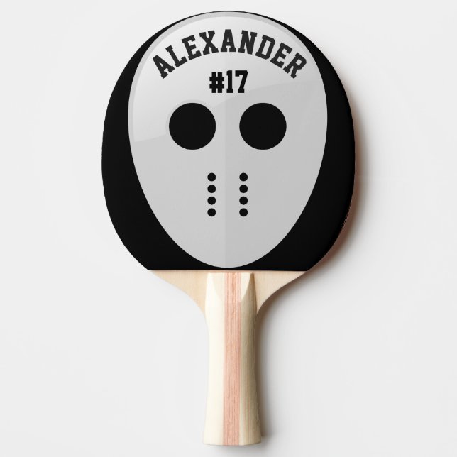 Personalisierte Hockey-Maske Tischtennis Schläger (Vorderseite)