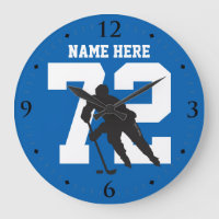 Personalisierte Hockey-Spielernummer auf blau