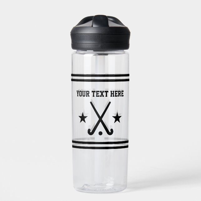 Personalisierte Hockey-Wasserflasche Trinkflasche (Vorderseite)