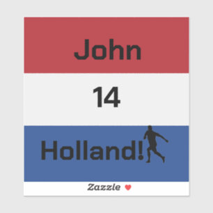 Personalisierte Holland-Flagge Soccer Stolz Aufkleber