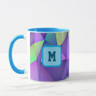 Personalisierte holografische Anfangsbuchstabe Kaf Tasse
