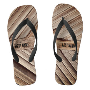 Personalisierte Holzpaneele Flip Flops