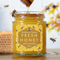 Personalisierte Honig-Jar-Label-Bienen und Honigwa