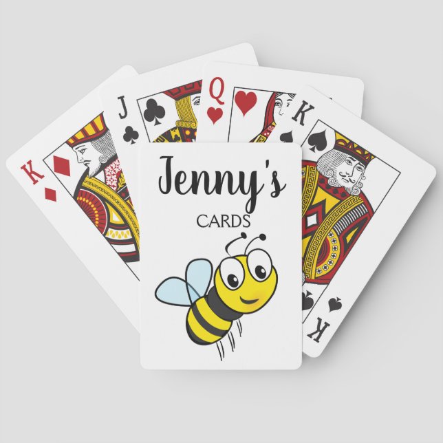 Personalisierte Honigbiene spielt Karten Geschenk Spielkarten (Rückseite)